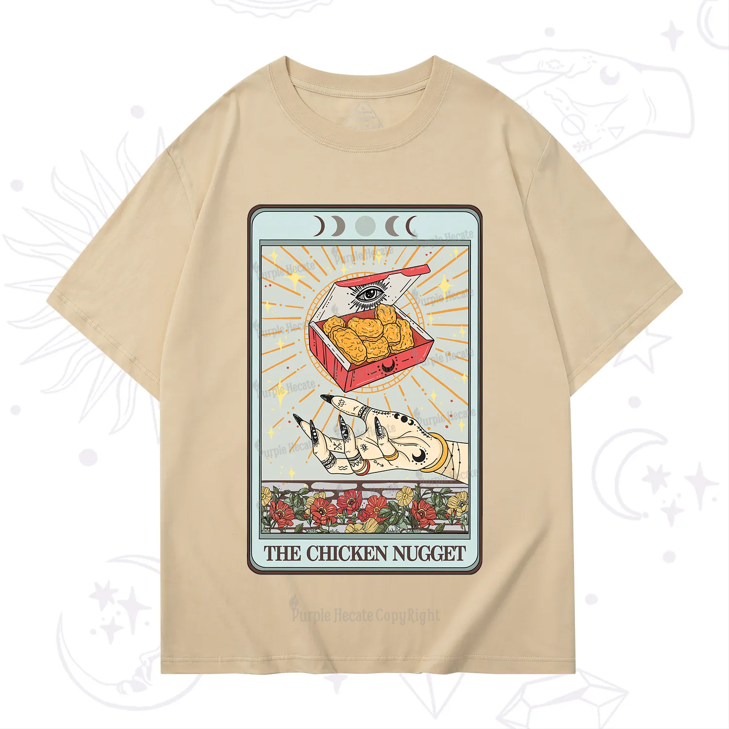 Purplehecate The Chicken Nugget Tarot Card T-Shirt