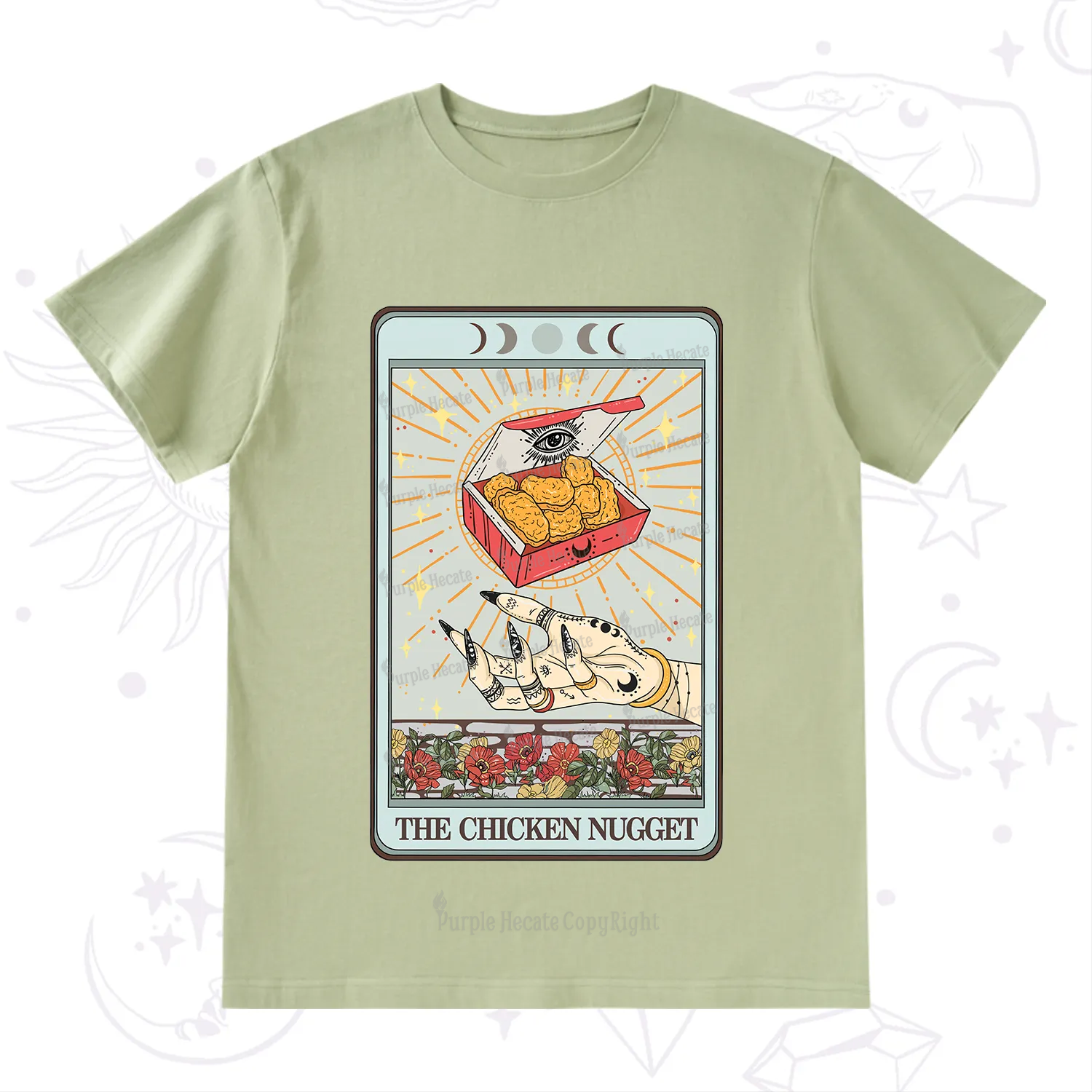 Purplehecate The Chicken Nugget Tarot Card T-Shirt