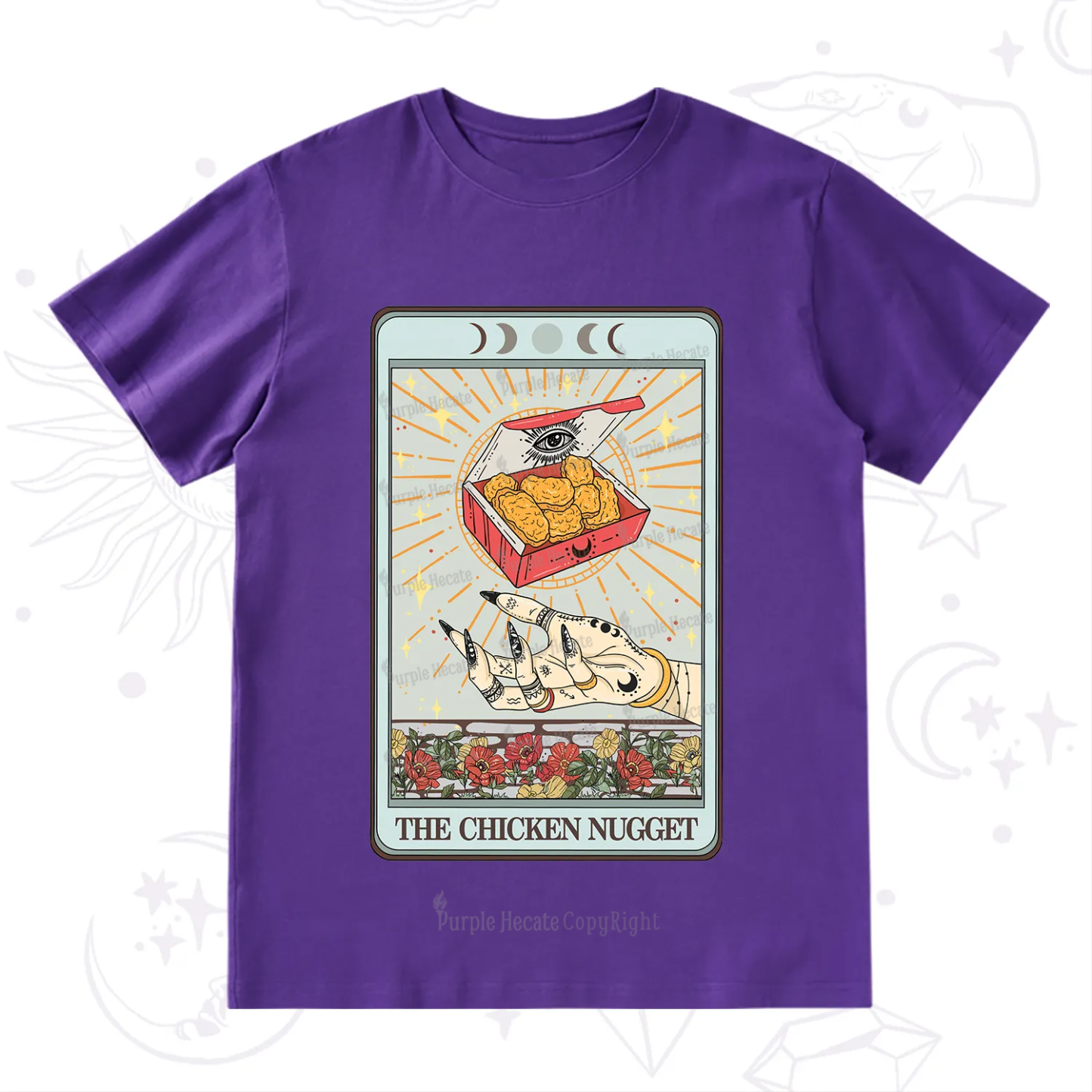Purplehecate The Chicken Nugget Tarot Card T-Shirt