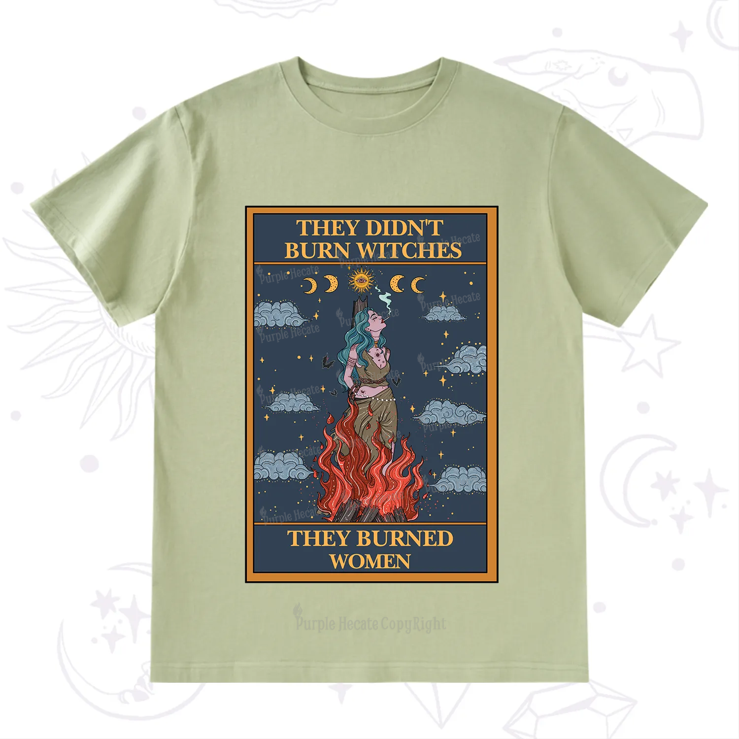 Purplehecate The They Didn't Burn Witches They Burned Women Oracle Card T-Shirt