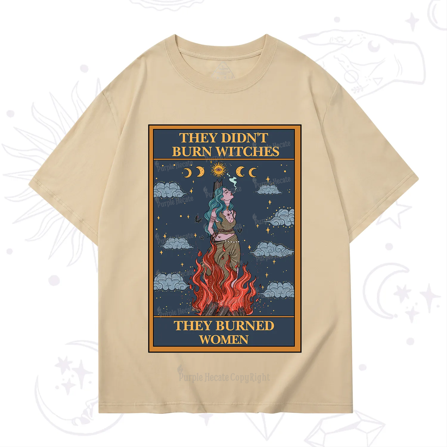 Purplehecate The They Didn't Burn Witches They Burned Women Oracle Card T-Shirt