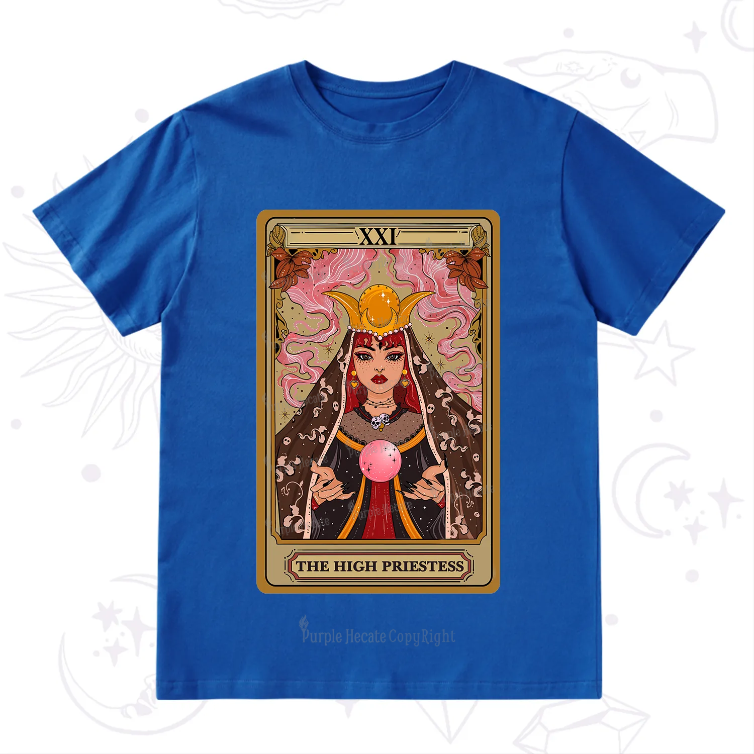 Purplehecate The High Priestess Prophecy Tarot T-Shirt