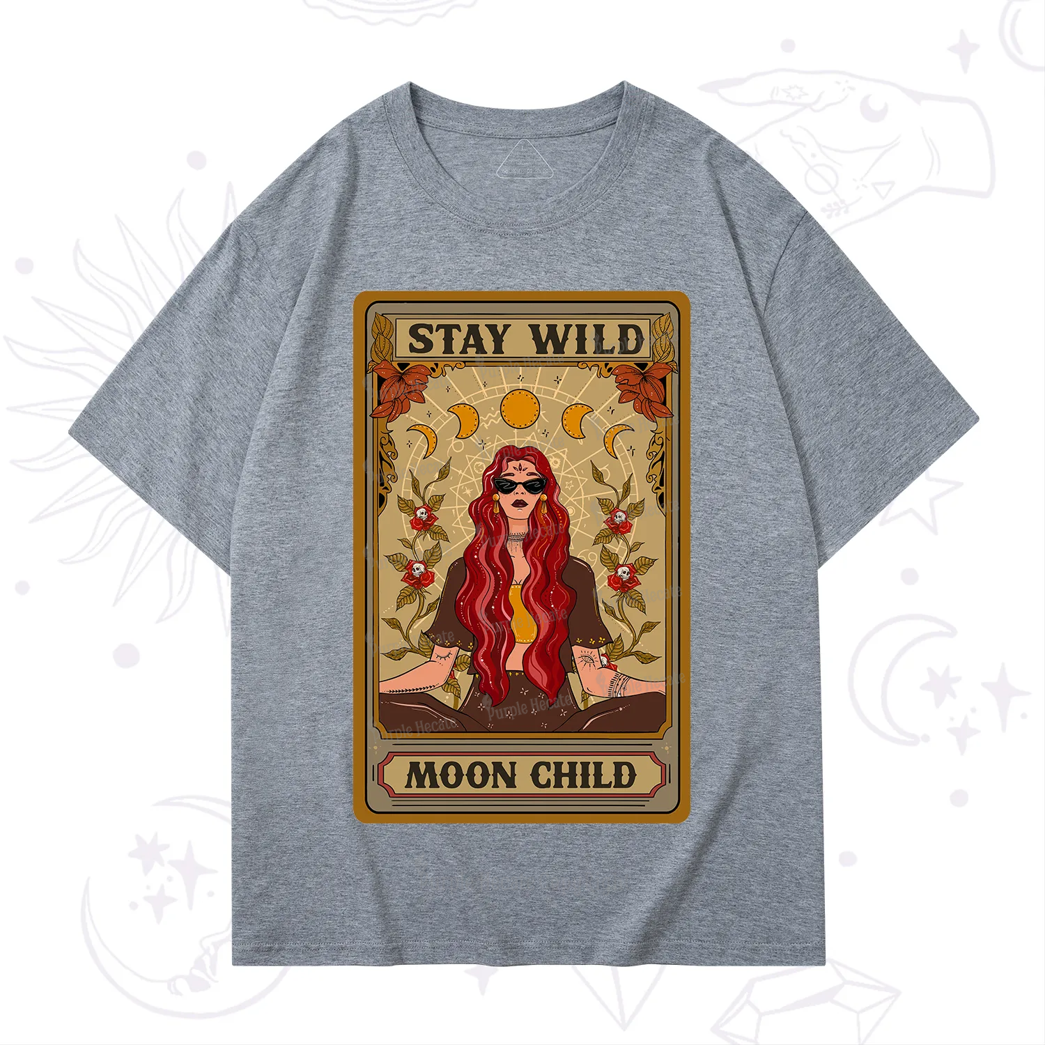 Purplehecate The Stay Wild Moon Child Oracle Card  T-Shirt