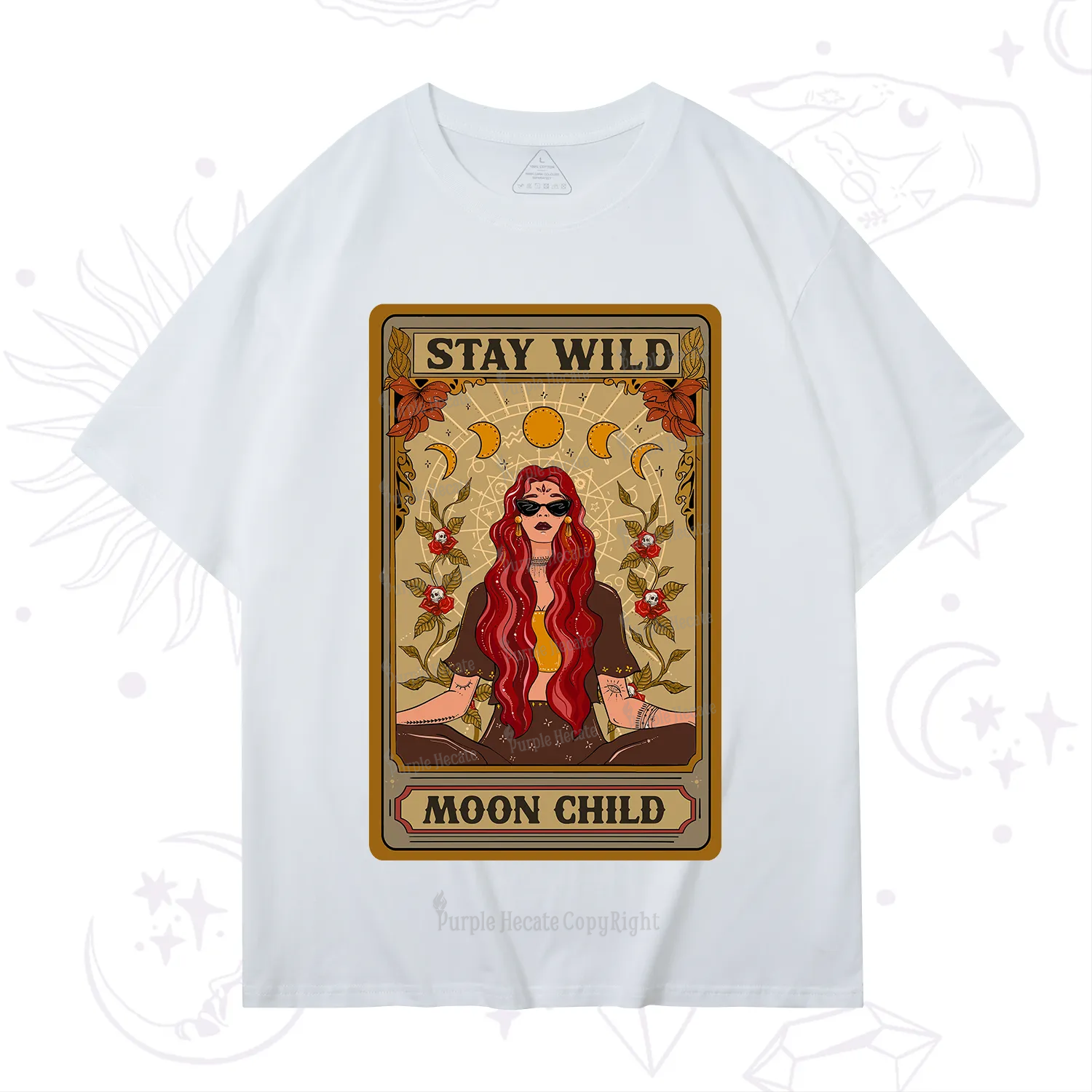 Purplehecate The Stay Wild Moon Child Oracle Card  T-Shirt