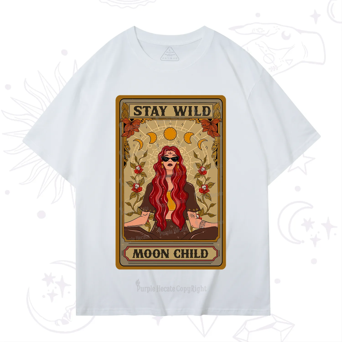 Purplehecate The Stay Wild Moon Child Oracle Card  T-Shirt