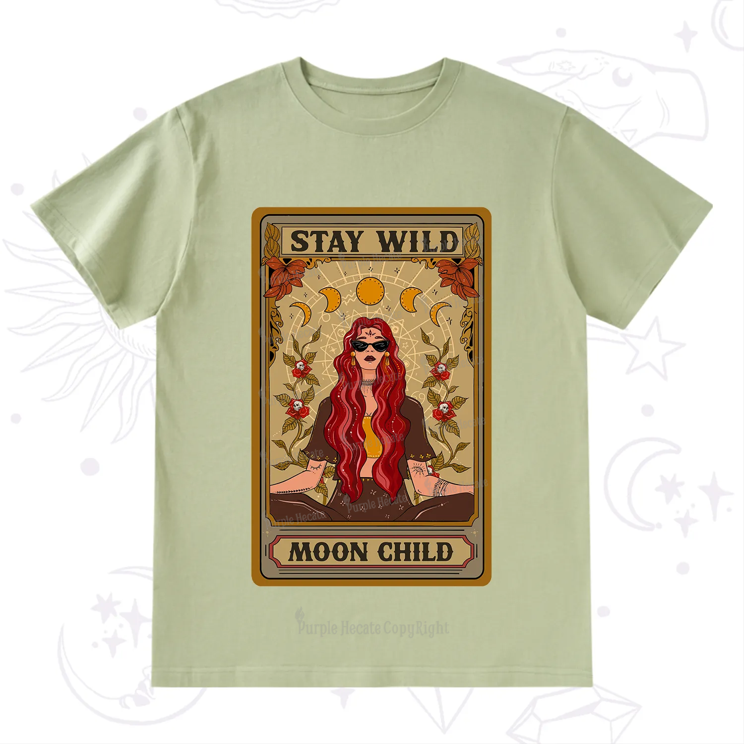 Purplehecate The Stay Wild Moon Child Oracle Card  T-Shirt
