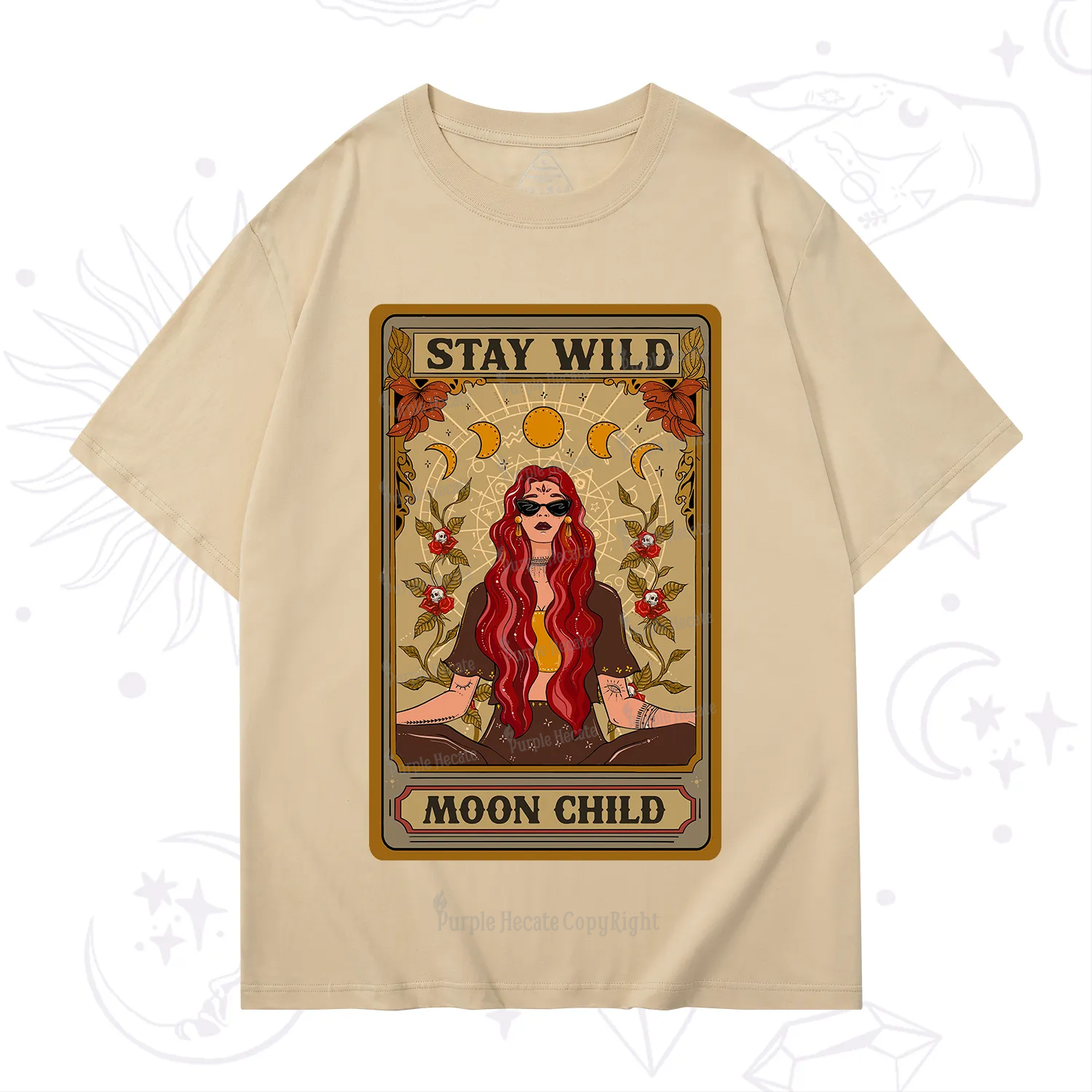Purplehecate The Stay Wild Moon Child Oracle Card  T-Shirt