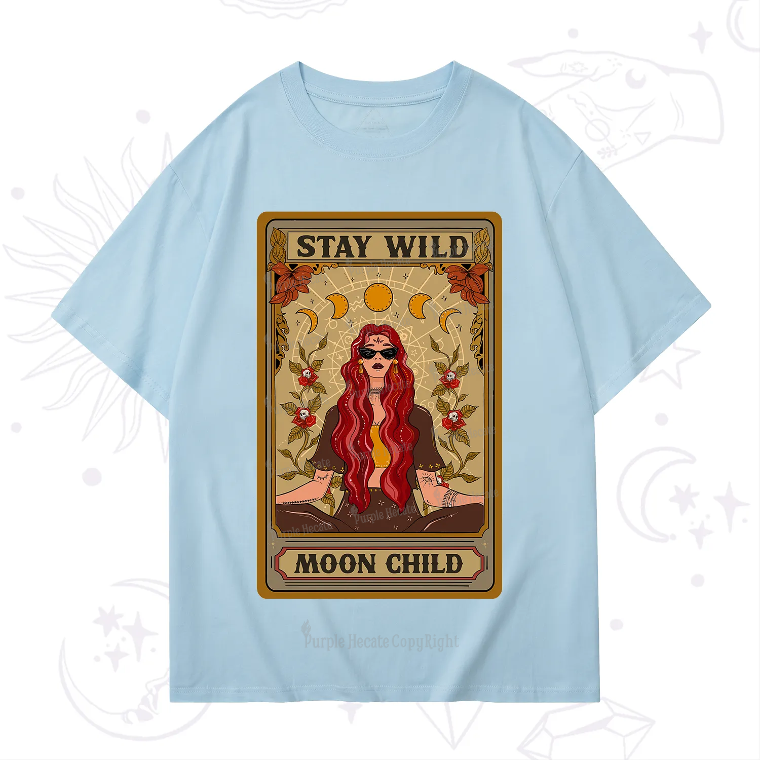 Purplehecate The Stay Wild Moon Child Oracle Card  T-Shirt