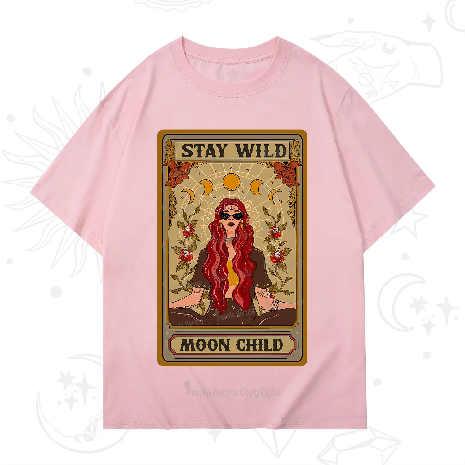 Purplehecate The Stay Wild Moon Child Oracle Card  T-Shirt