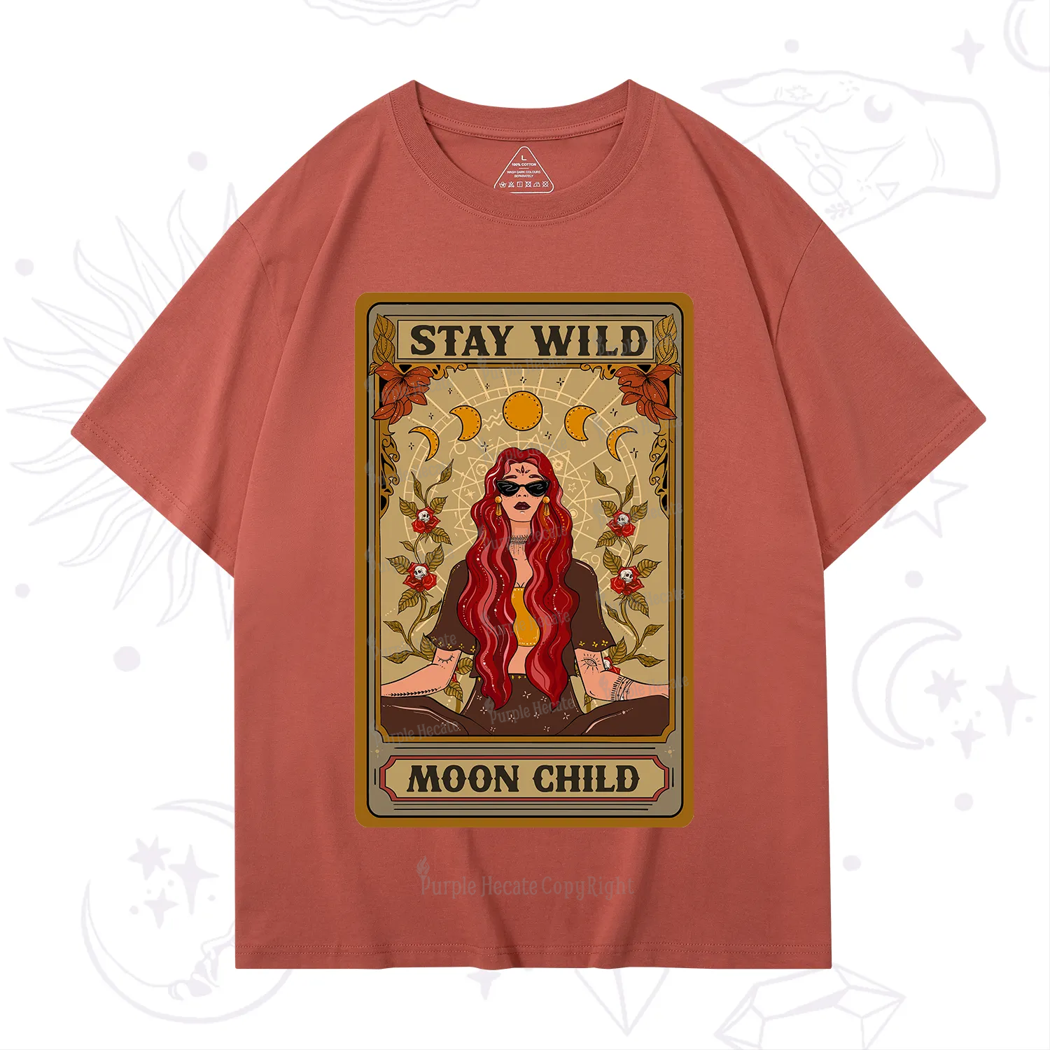 Purplehecate The Stay Wild Moon Child Oracle Card  T-Shirt