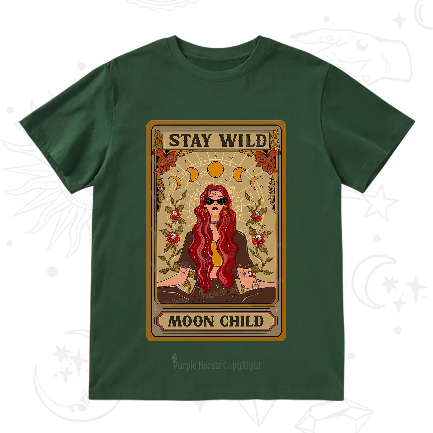 Purplehecate The Stay Wild Moon Child Oracle Card  T-Shirt
