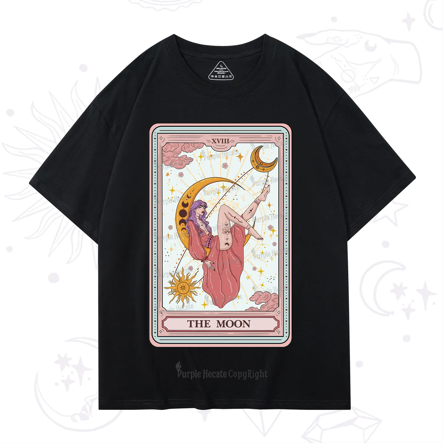 Purplehecate The Moon Tarot T-Shirt