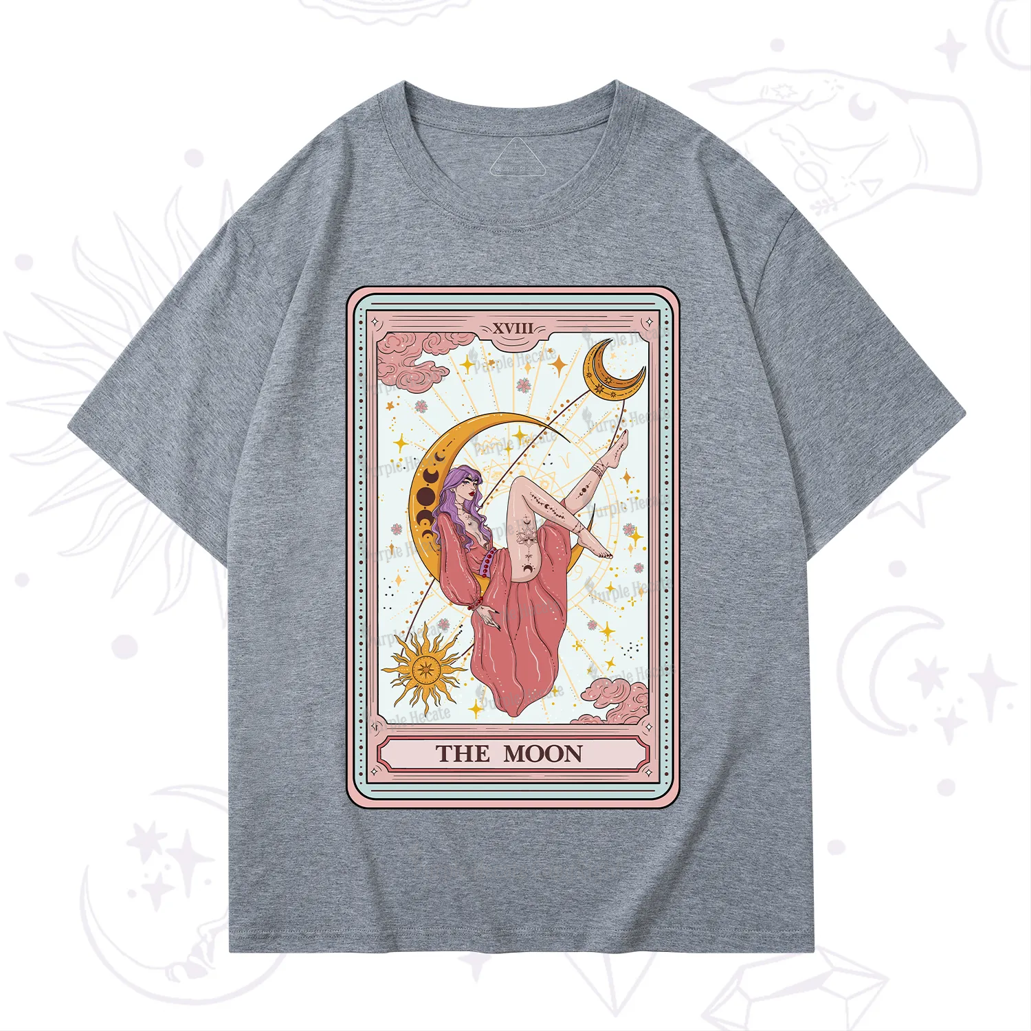 Purplehecate The Moon Tarot T-Shirt