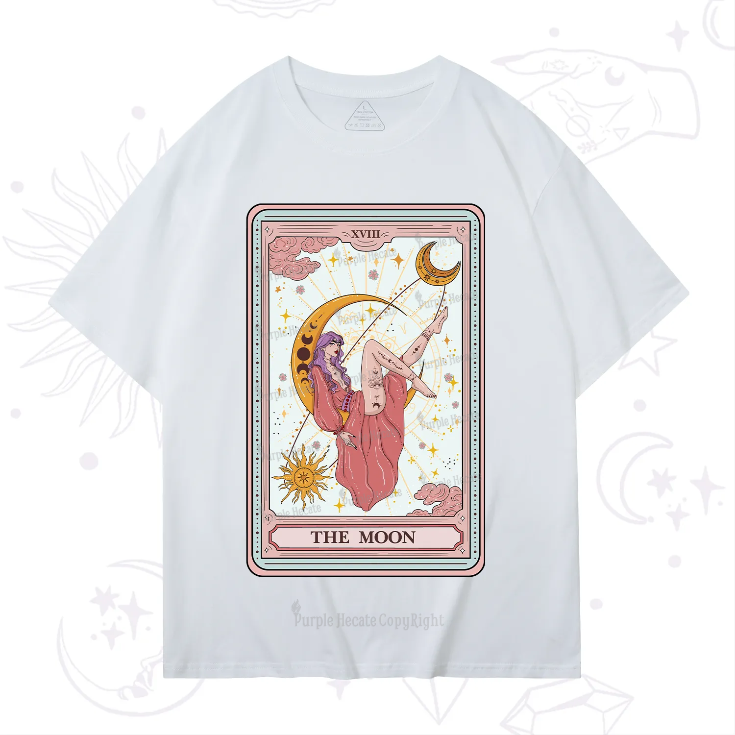 Purplehecate The Moon Tarot T-Shirt