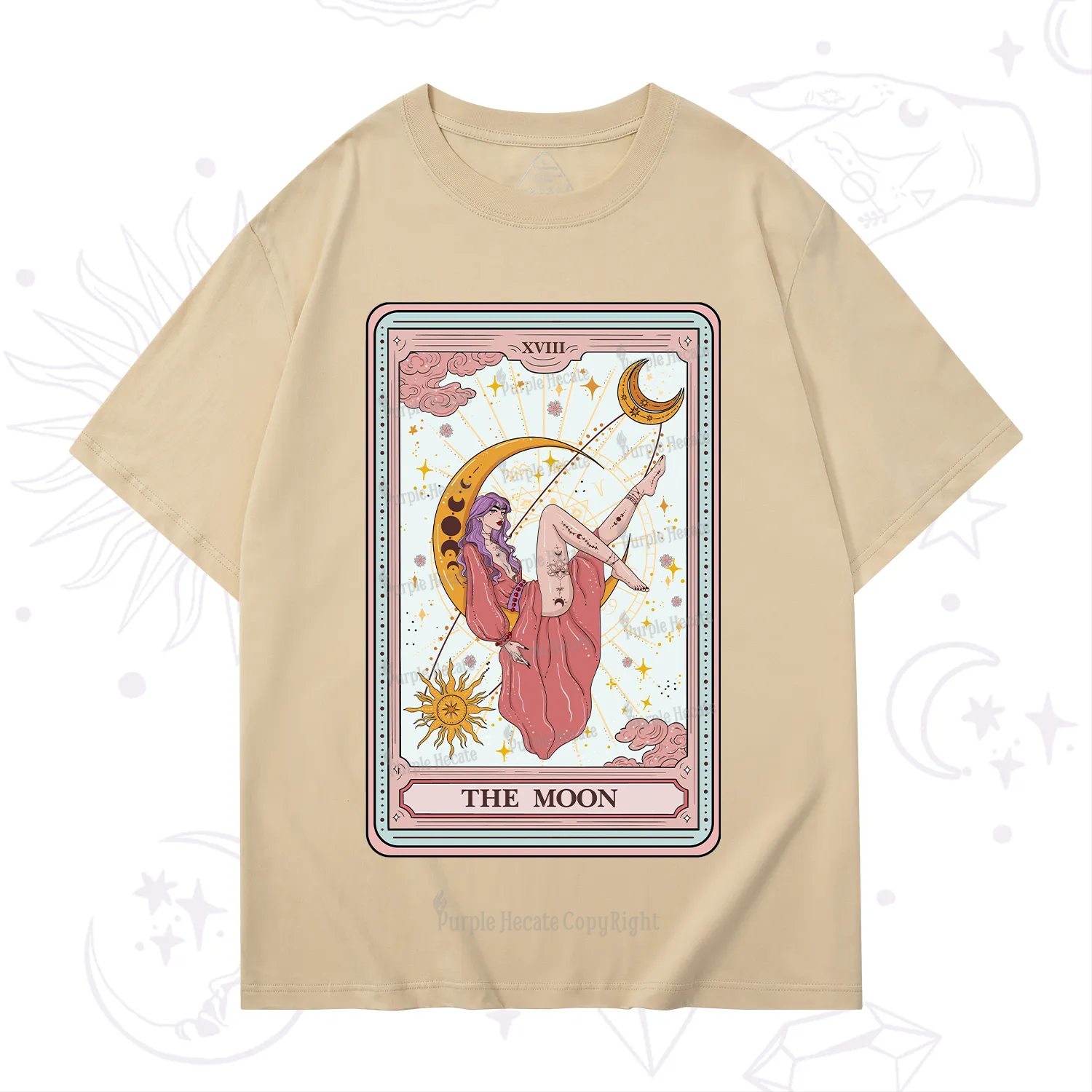 Purplehecate The Moon Tarot T-Shirt