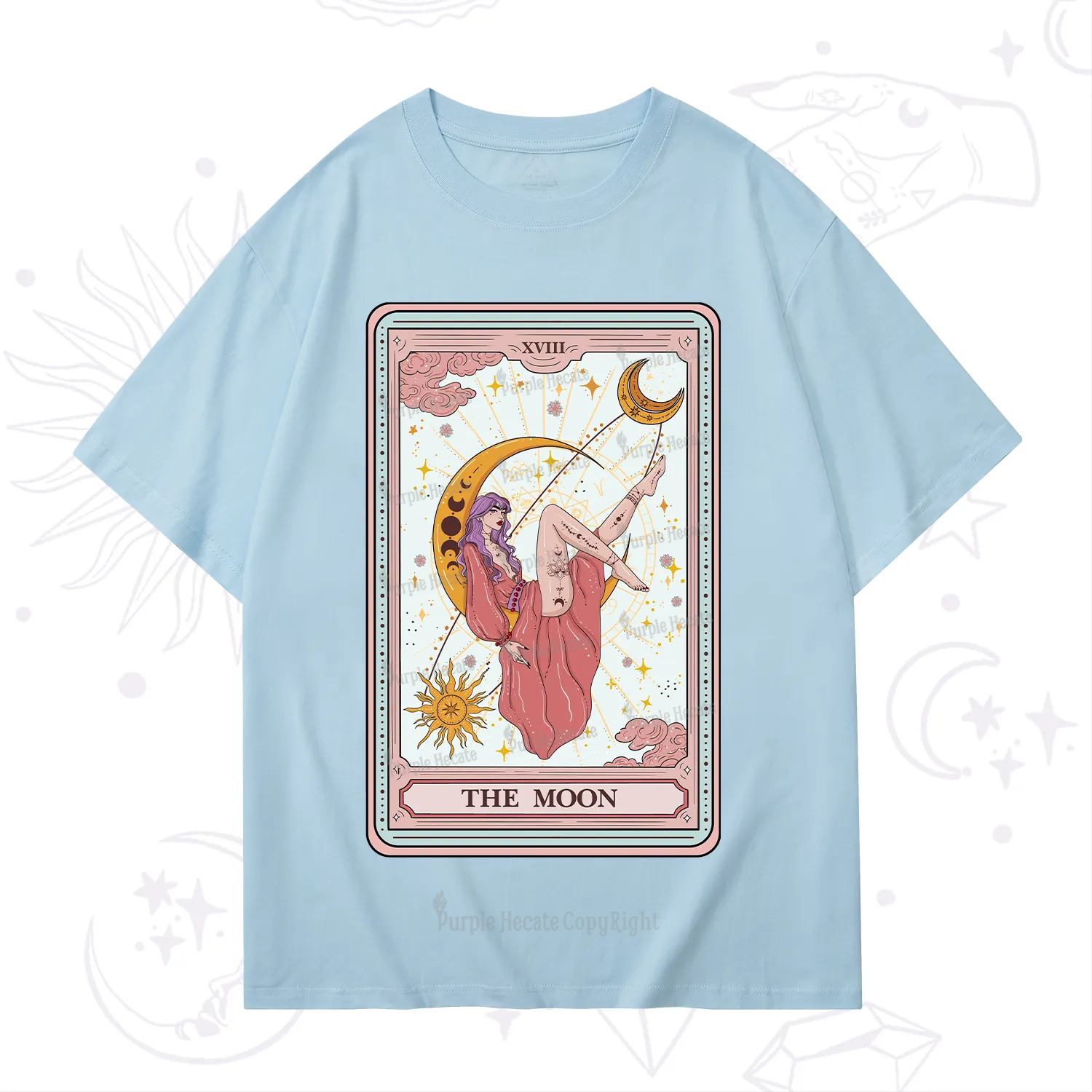 Purplehecate The Moon Tarot T-Shirt