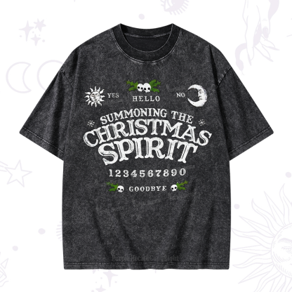 Purplehecate Summon The Christmas Spirit Washed T-Shirt