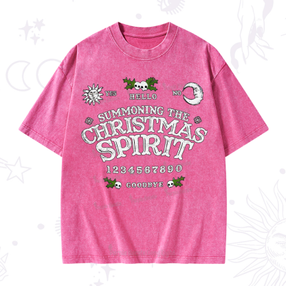 Purplehecate Summon The Christmas Spirit Washed T-Shirt