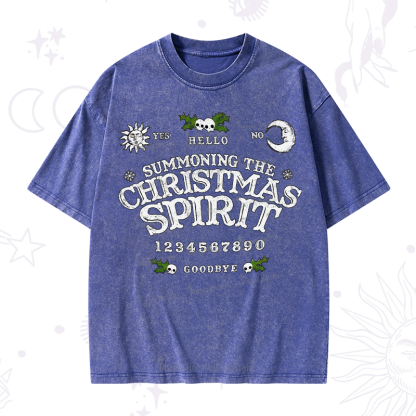 Purplehecate Summon The Christmas Spirit Washed T-Shirt