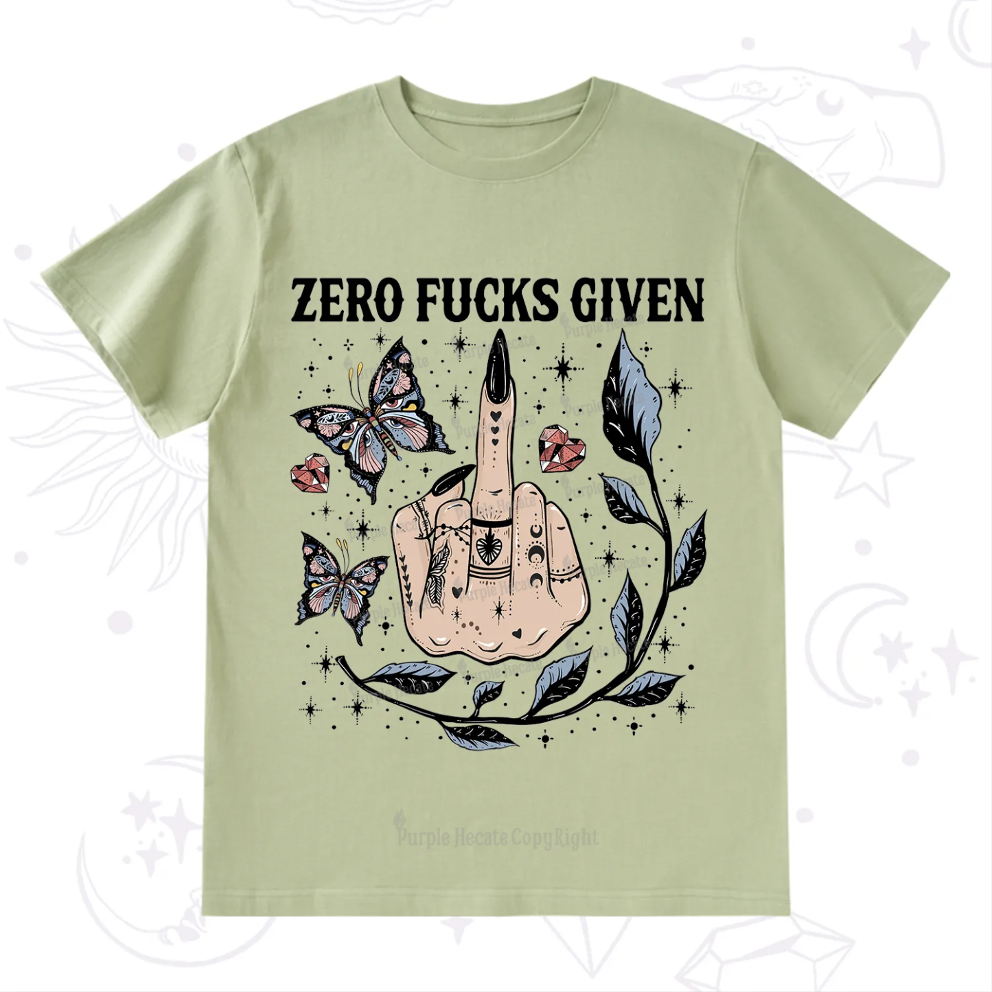 Purplehecate Zero Fucks Given T-Shirt