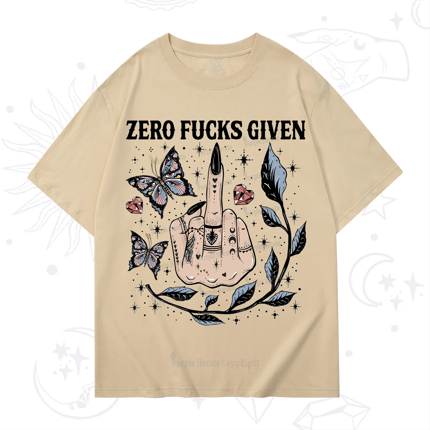 Purplehecate Zero Fucks Given T-Shirt