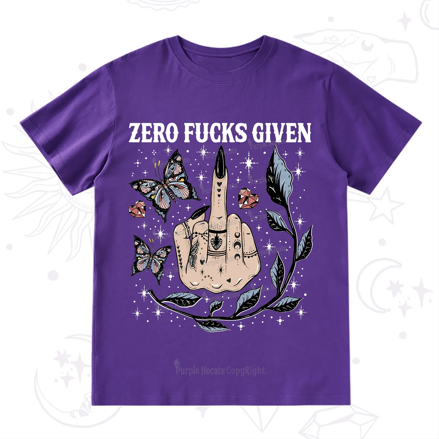 Purplehecate Zero Fucks Given T-Shirt