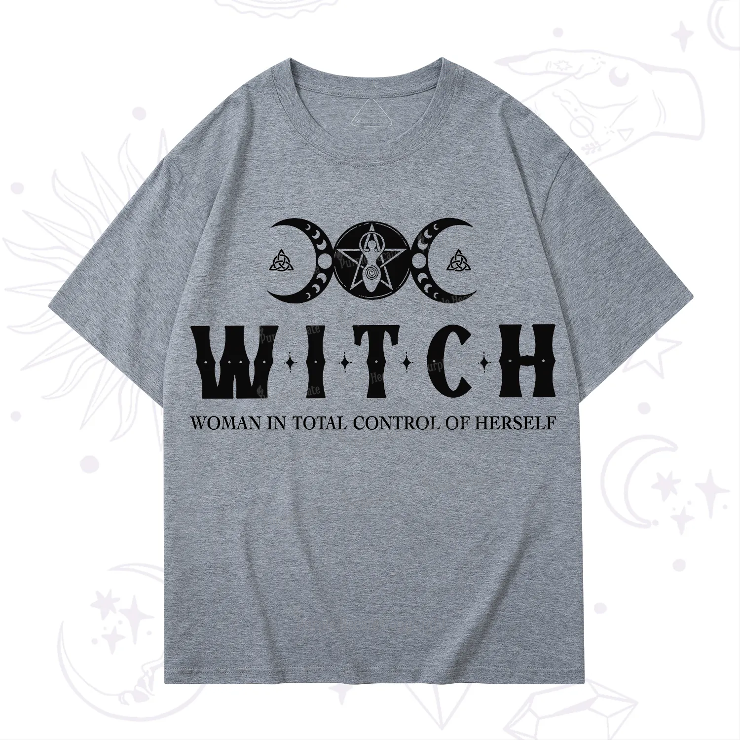Purplehecate Hecate Woman in Total Control of Herself T-Shirt