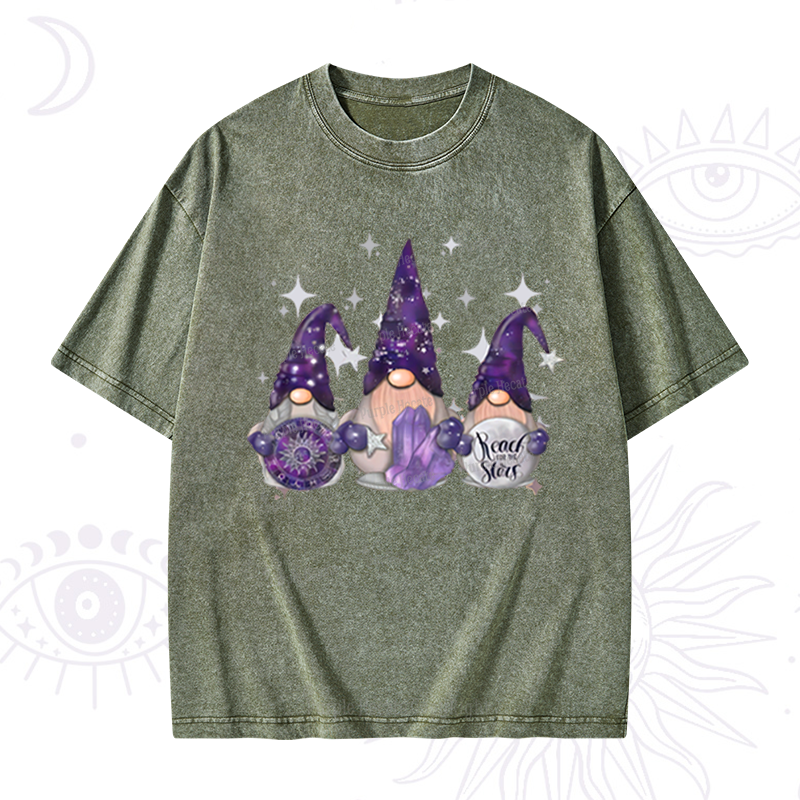 Purplehecate Christmas Cute Gnome Washed T-Shirt