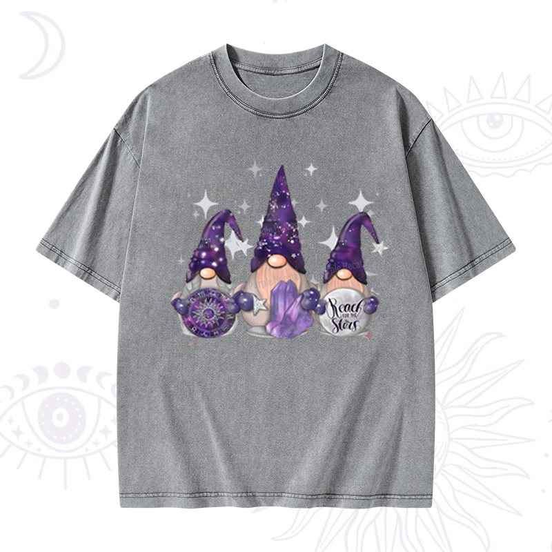 Purplehecate Christmas Cute Gnome Washed T-Shirt
