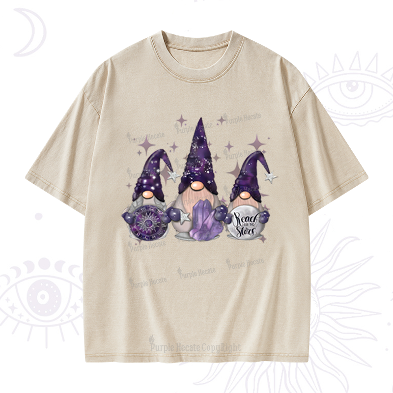 Purplehecate Christmas Cute Gnome Washed T-Shirt