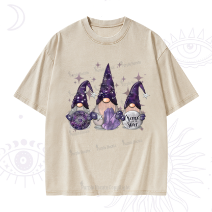 Purplehecate Christmas Cute Gnome Washed T-Shirt