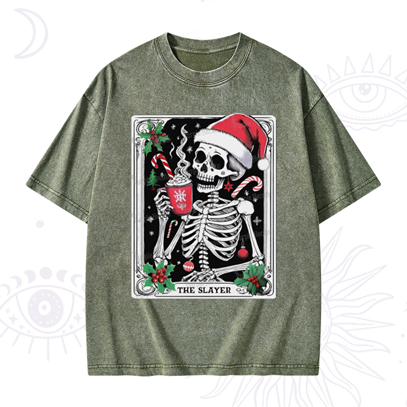 Purplehecate Christmas The Slayer Washed T-Shirt