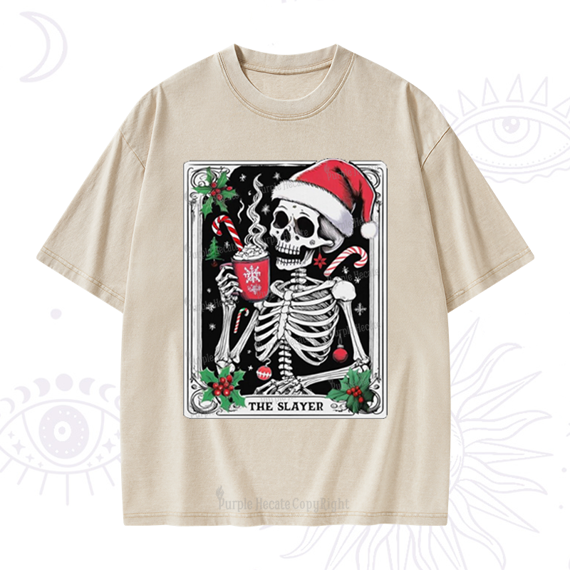 Purplehecate Christmas The Slayer Washed T-Shirt