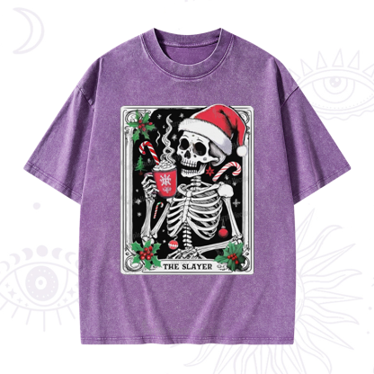 Purplehecate Christmas The Slayer Washed T-Shirt