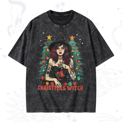 Purplehecate Christmas Witch Washed T-Shirt