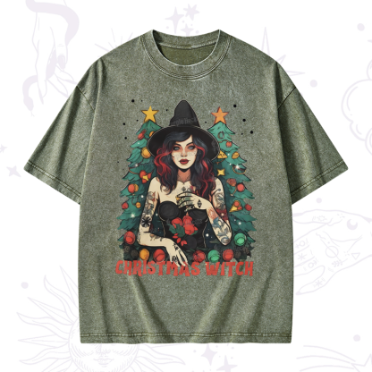 Purplehecate Christmas Witch Washed T-Shirt