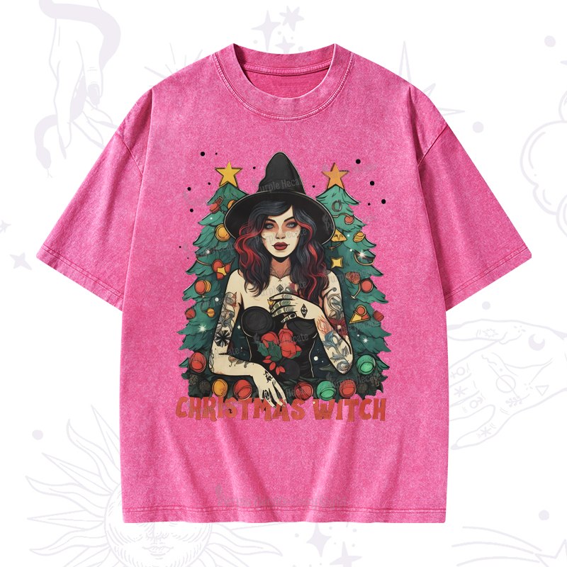 Purplehecate Christmas Witch Washed T-Shirt