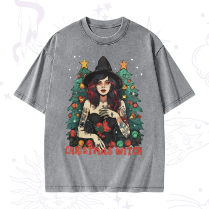 Purplehecate Christmas Witch Washed T-Shirt