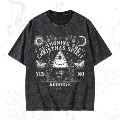 Purplehecate Christmas Mystical Talking Board Washed T-Shirt