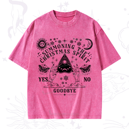 Purplehecate Christmas Mystical Talking Board Washed T-Shirt