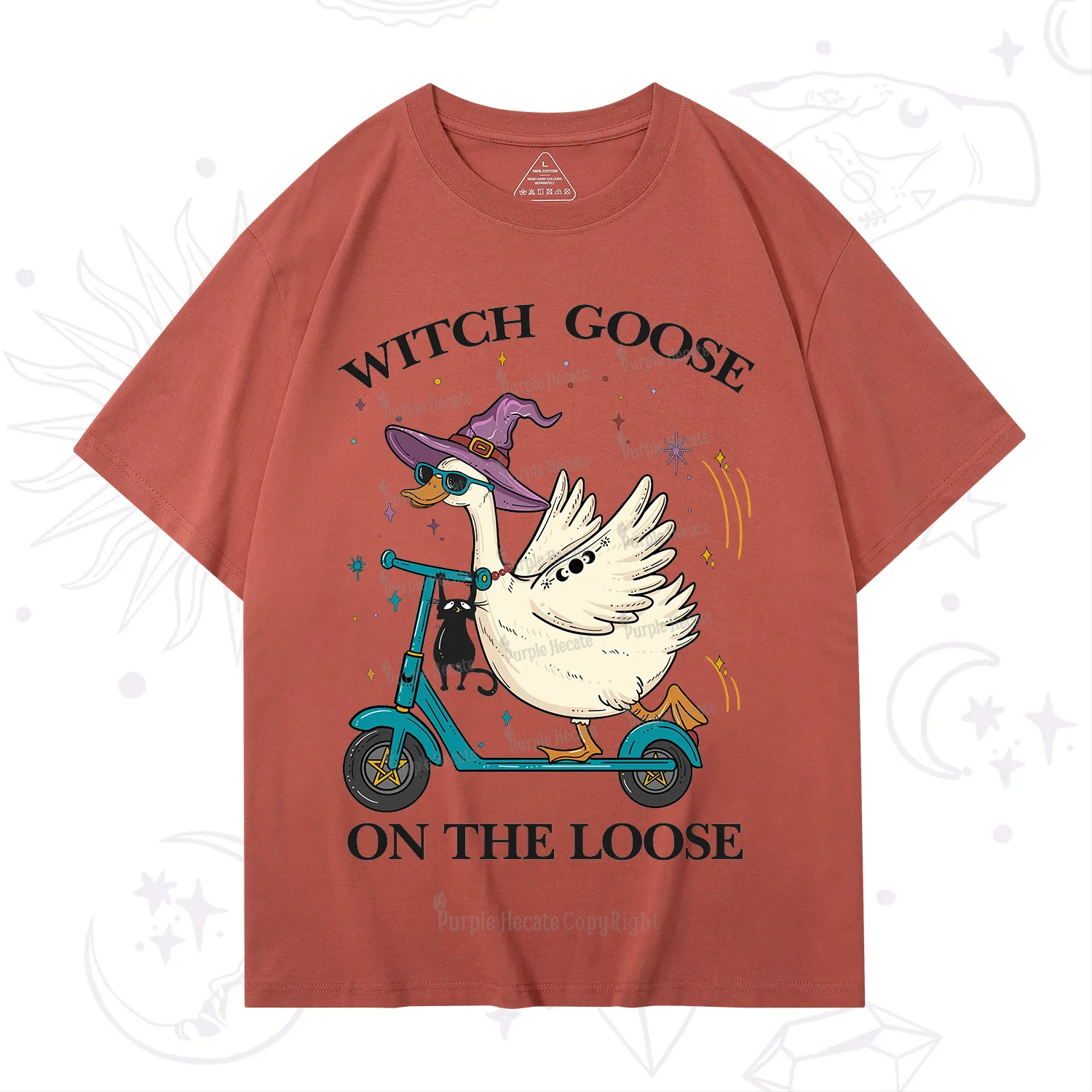 Purplehecate Witch Goose On The Loose T-Shirt
