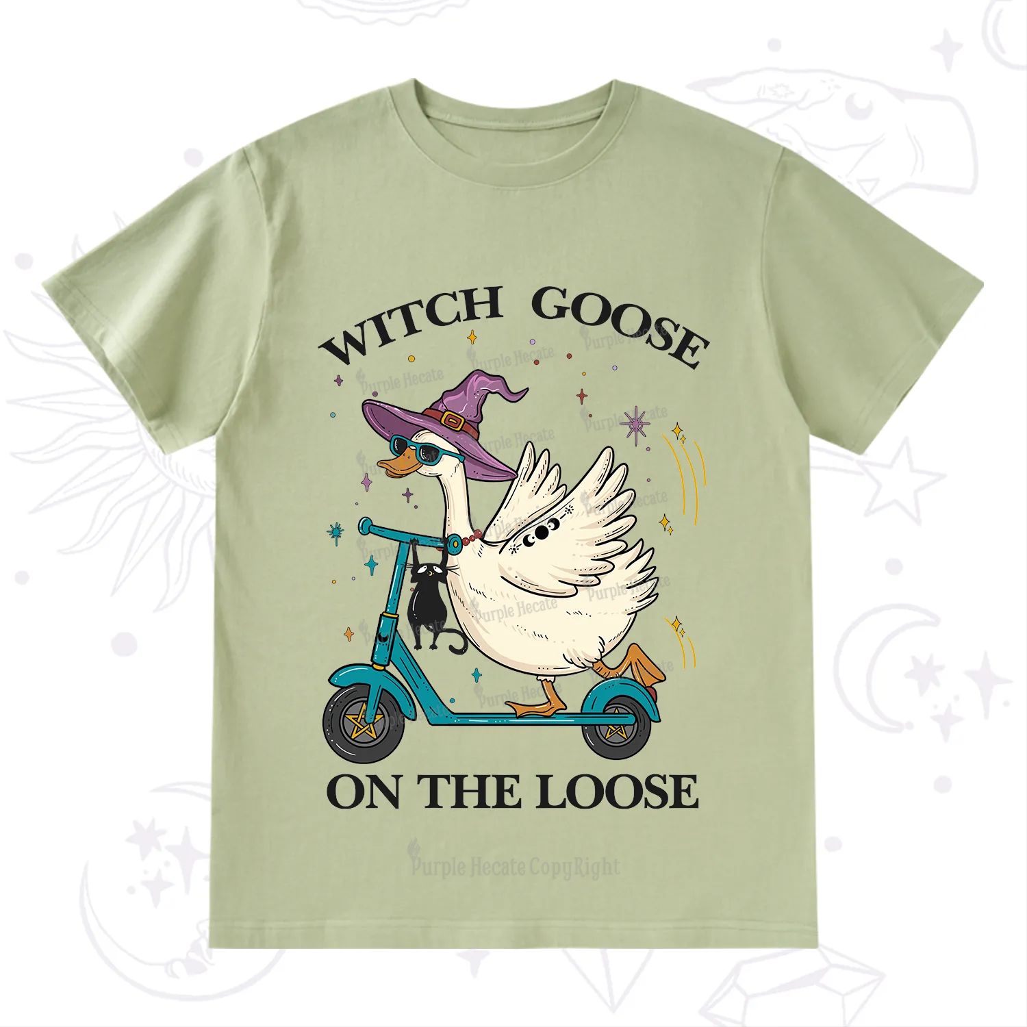 Purplehecate Witch Goose On The Loose T-Shirt