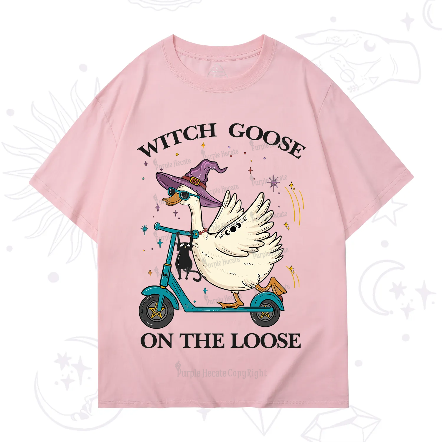 Purplehecate Witch Goose On The Loose T-Shirt
