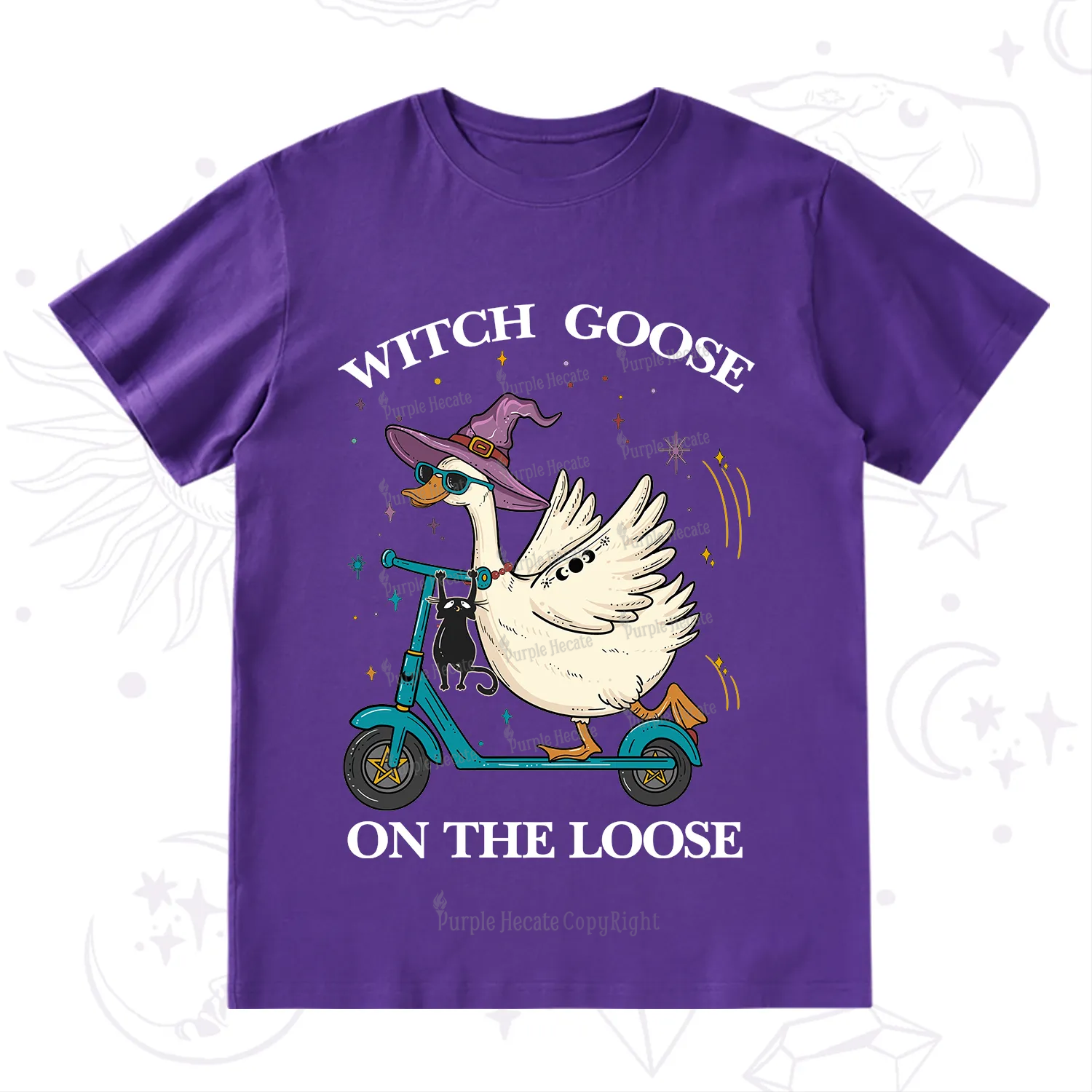 Purplehecate Witch Goose On The Loose T-Shirt