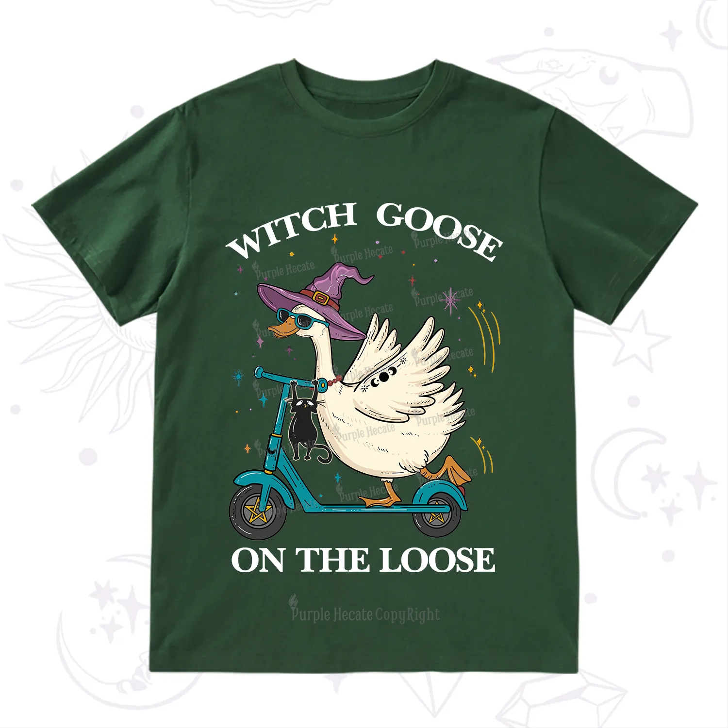 Purplehecate Witch Goose On The Loose T-Shirt