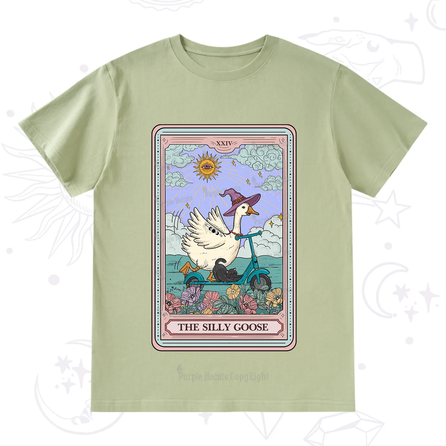 Purplehecate The Silly Goose Tarot Card T-Shirt
