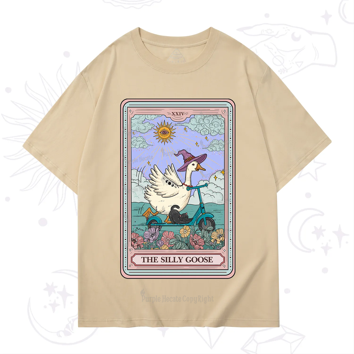 Purplehecate The Silly Goose Tarot Card T-Shirt