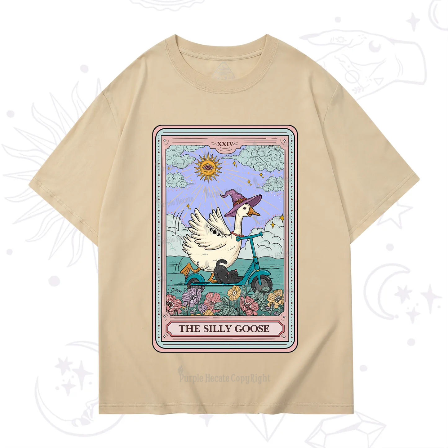 Purplehecate The Silly Goose Tarot Card T-Shirt