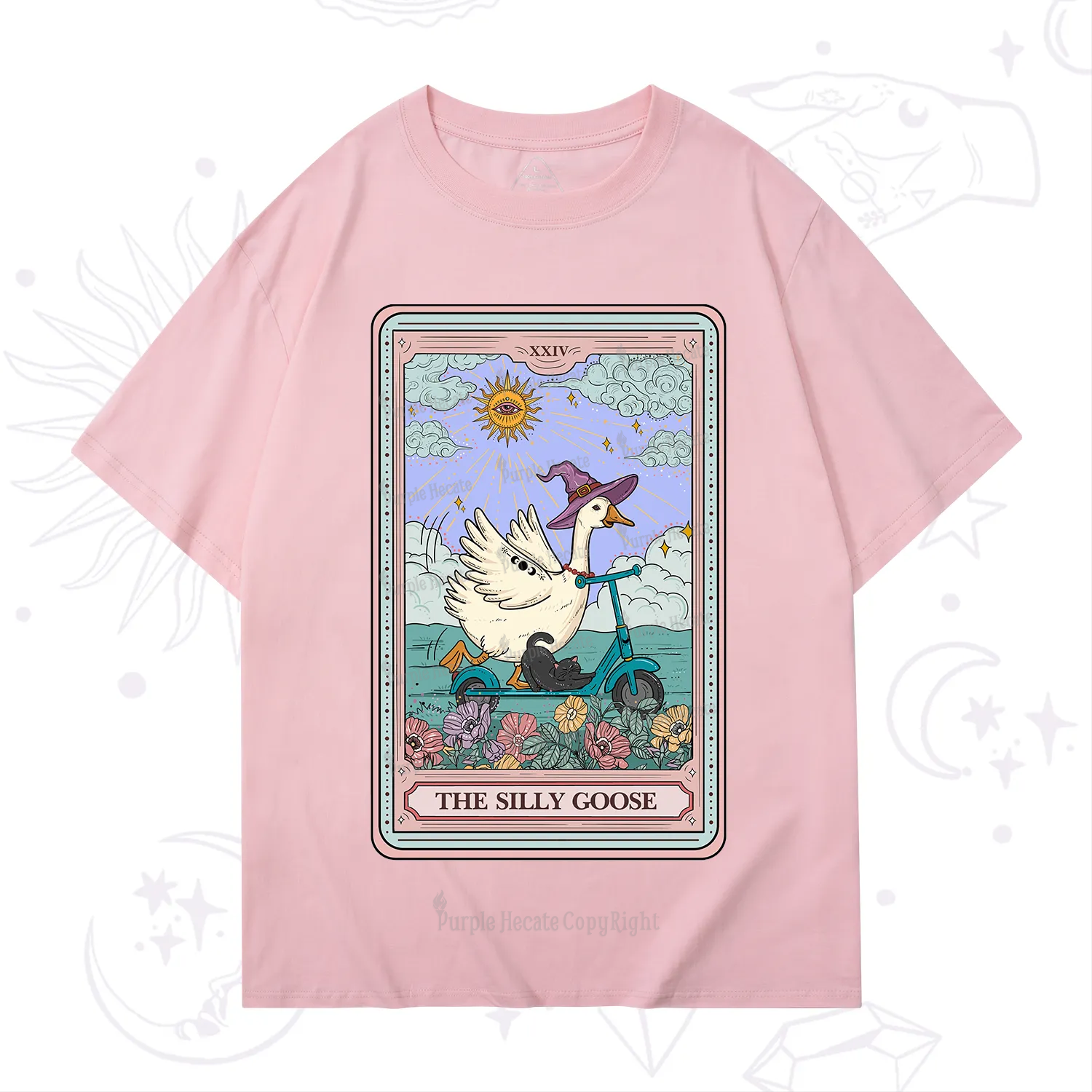 Purplehecate The Silly Goose Tarot Card T-Shirt