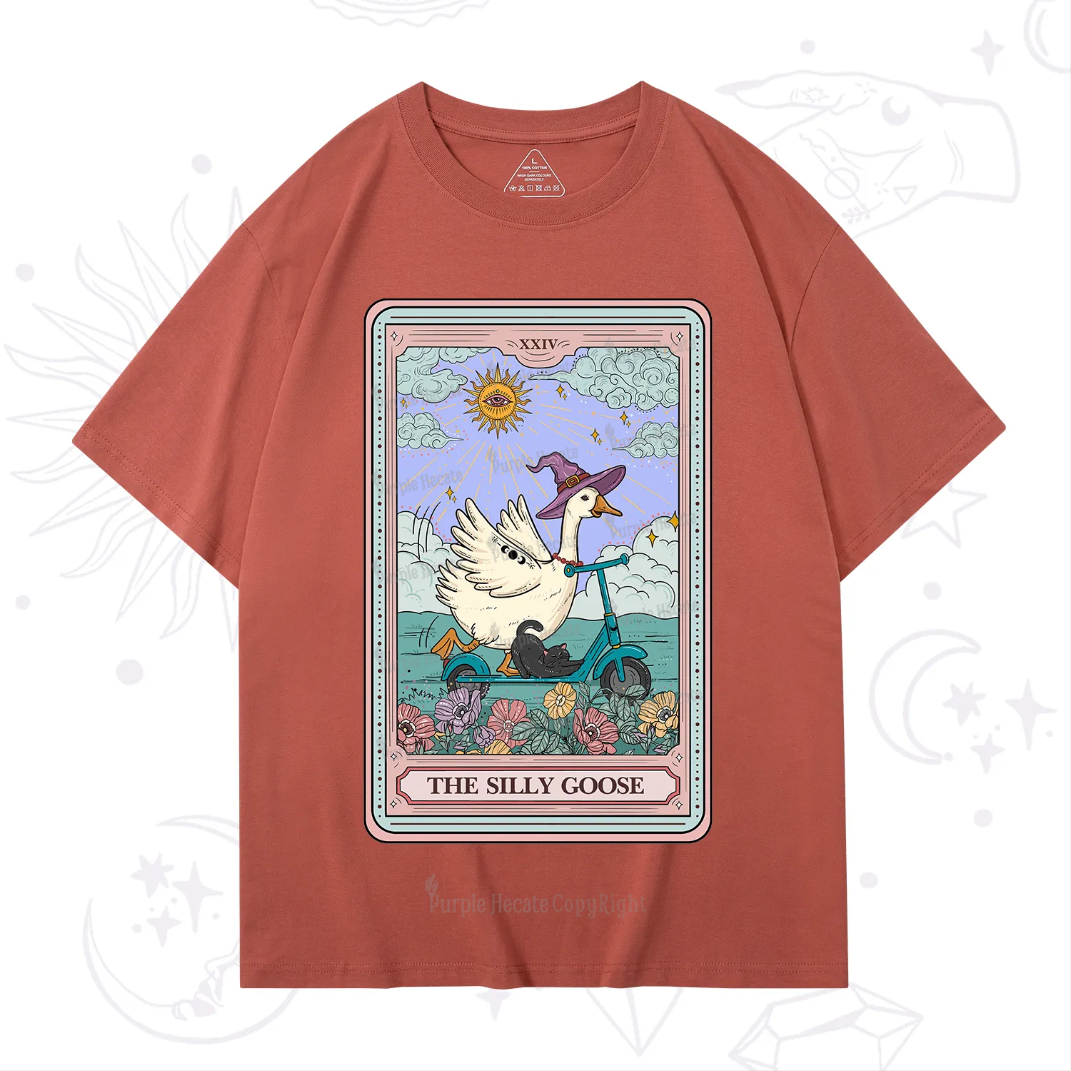 Purplehecate The Silly Goose Tarot Card T-Shirt